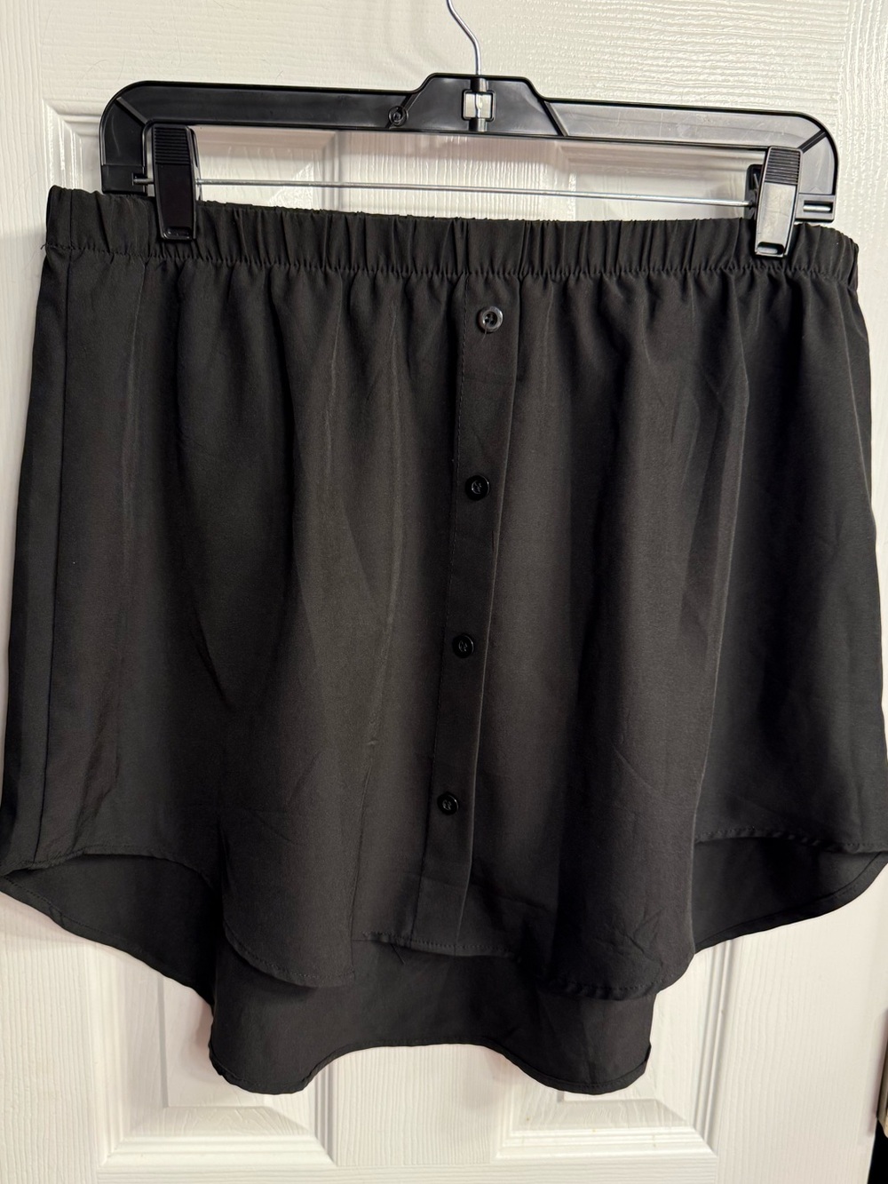 Black Women’s Button-Front Short Skirt xl